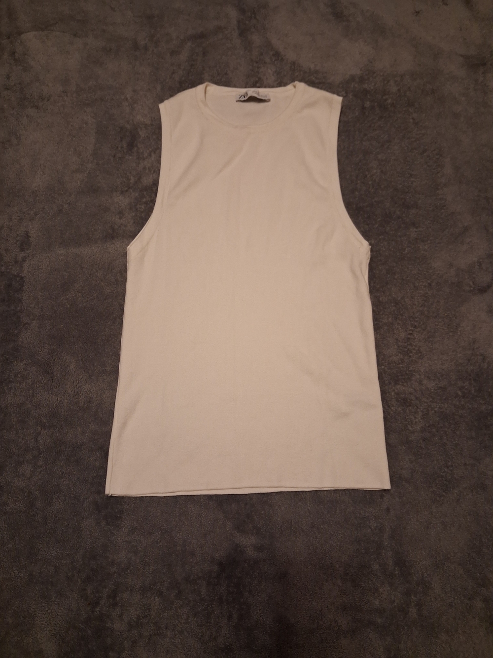 Women's Zara Crewneck Sleeveless Tank - Off-White XL